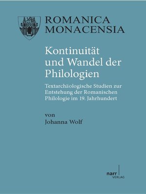 cover image of Kontinuität und Wandel der Philologien